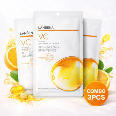 [HÀNG CHÍNH HÃNG] COMBO 3X Mặt nạ dưỡng da LANBENA VC Vitamin C Antioxidant Lotion Mask